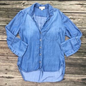 Cloth & Stone denim button down top